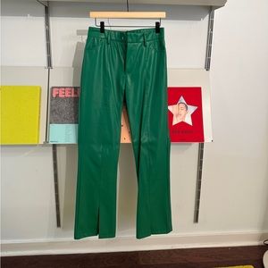 Vintage Green faux leather pants, size L